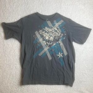 Y2K No Boundaries Mens aop tshirt grunge lion skater
